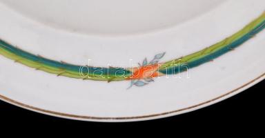 1952 Herendi porcelán tányér Rákosi címerrel. Kézzel festett. Jelzett: ifj Garányi József. Benyomott...