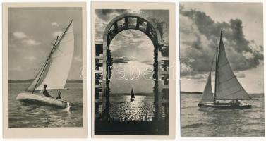 Balaton, vitorlások - 15 db modern képeslap / 15 modern postcards