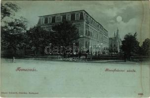 1900 Temesvár, Timisoara; Józsefvárosi zárda, lovaskocsi / Iosefin, nunnery, horse-drawn carriage (r)