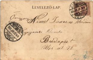 1900 Zimony, Semlin, Zemun; látkép. Hans Nachbargauer kiadása / general view (fl)