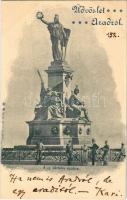 1899 Arad, A 13 vértanú szobra. Nyomta Bloch H. 11. sz. / Martyrs statue, monument (r)