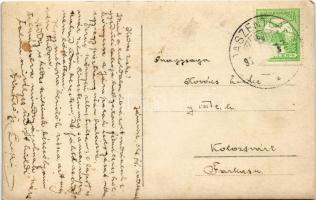 Járavize, Valea Ierii;  vadászlak, vadász puskával és kutyákkal / hunting lodge, hunter with rifle a...