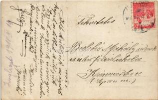 1918 Budapest XII. Zugliget, étterem kerthelyisége italozó társasággal. photo (EK)