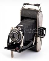 cca 1935 Agfa Billy Record 6×9-es fényképezőgép, Anastigmat f/6.3 objektívvel, működőképes, jó állapotban / Vintage German folding camera, in working condition, with original leather case