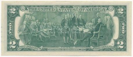 Amerikai Egyesült Államok 1976. (1976) 2$ "Federeal Reserve Note" zöld pecsét, "Franc...