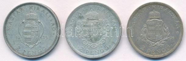 1935. 2P Ag "Pázmány" + 1935. 2P Ag "Rákóczi" + 1936. 2P Ag "Liszt Ferenc&q...