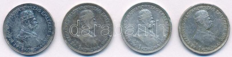 1896. 1K Ag "Millennium" (4x) T:2-
Adamo K5.2