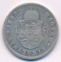 1883KB 1Ft Ag "Ferenc József / Barokk címer" T:3 
Adamo M15