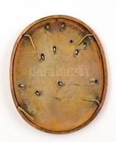 XIX. sz. vége. Eger város címere. Zománc, réz. 6,5 x 5,5 cm