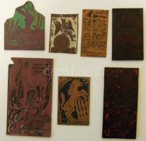 5 db ex libris fém- és papír nyomóforma