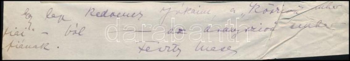 Jókai Mór (1825-1904) egy oldalnyi kézirata a Kőszívű ember fiai c. regényéből. Négy sarkánál egy na...
