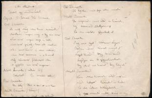 Jókai Mór (1825-1904) meg nem jelent drámájának kézirata. Az elkárhozott - Töredék egy rémdrámából c...