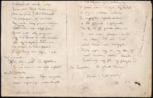 Jókai Mór (1825-1904) meg nem jelent drámájának kézirata. Az elkárhozott - Töredék egy rémdrámából c...