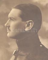 1913 Nemes Horváth Tibor dr. egyenruhás portréja, egyéves önkéntes a kecskeméti cs. és kir. 8. huszá...