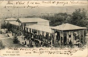 1904 Lipik, Pokriha Seitaliste / arul (fedett) csarnok / Wandelbahn / covered promenade (EB)