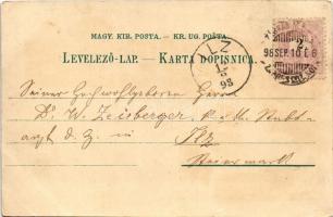 1898 Zagreb, Agram; Zrinjski trg, Akademijski trg, Spomenik sv. Jurja, Kazaliste / squares, monument...