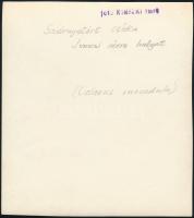 cca 1933 Kinszki Imre (1901-1945) budapesti fotóművész hagyatékából, a szerző által feliratozott, pe...