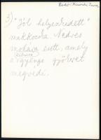 cca 1931 Kinszki Imre (1901-1945) budapesti fotóművész hagyatékából, a szerző által feliratozott, vi...