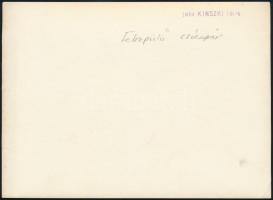 cca 1933 Kinszki Imre (1901-1945) budapesti fotóművész hagyatékából, a szerző által feliratozott, pe...