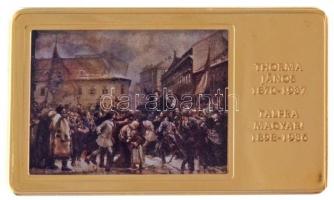 2014. "A magyar festészet remekművei / Thorma János 1870-1937. - Talpra magyar! 1898-1936." aranyozott, multicolor Cu emlékérem (35x60mm) T:PP