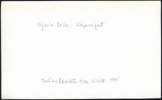 1971 Újvári Béla: Káprázat, feliratozott, vintage fotóművészeti alkotás