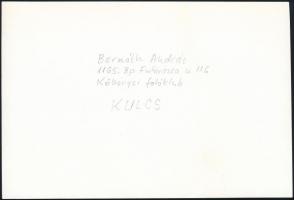 cca 1989 Bernáth András budapesti fotóművész feliratozott, vintage fotóművészeti alkotása (Kulcs), 1...