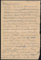 1961 Feszty Masa (1895 - 1979) festőművész, Jókai Mór unokájának autográf levele Gerő Zsófiának (189...