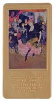 DN A világ leghíresebb festményei / Toulouse-Lautrec 1864-1901. - Marcelle Lender bolerot táncol 1895-1896. aranyozott, multicolor Cu emlékérem (35x60mm) T:1 (eredetileg PP) ujjlenyomatok