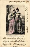 1906 Bosanske djevojke / Bosnische Mädchen / Bosnian folklore, girls in national costumes. C.W.W.IX/I. 6932. (EK)