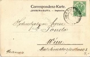 1906 Bosanske djevojke / Bosnische Mädchen / Bosnian folklore, girls in national costumes. C.W.W.IX/...