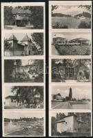 cca 1938 Balatonboglár, leporellóba hajtogatott, vintage fotó, 10 db felvétel, 5x8 cm