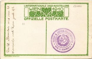 1910 Wien, Erste Internationale Jagdausstellung. Jagdschloss Ungarn / Magyar Vadászkastély a bécsi E...
