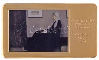 DN A világ leghíresebb festményei / James McNeill Whistler 1834-1903. - Whistler anyja 1871. aranyozott, multicolor Cu emlékérem (35x60mm) T:PP