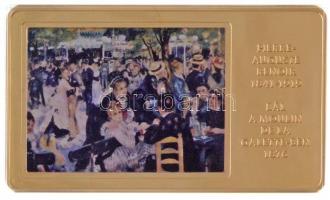 DN "A világ leghíresebb festményei / Pierre-Auguste Renoir 1841-1919. - Bál a Moulin de la Galette-ben 1876." aranyozott, multicolor Cu emlékérem (35x60mm) T:PP