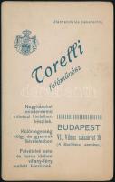 cca 1920 Budapest, Torelli fotóművész műtermében készült, kabinetfotó méretű vintage fotó, 16,3x10,3...