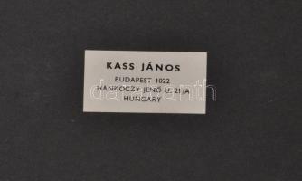 Kass János (1927-2010): Hommage á Kurtág György. Dombornyomás (relief), merített papír, jelzett, dat...