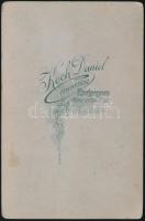 cca 1920 Esztergom, Koch Dániel fényképész műtermében készült, kabinetfotó méretű vintage fotó, 16,2...
