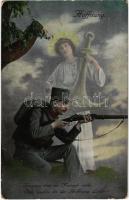 1916 Hoffnung / WWI Austro-Hungarian K.u.K. military, soldier with rifle. Serie 2678/6. (Rb)