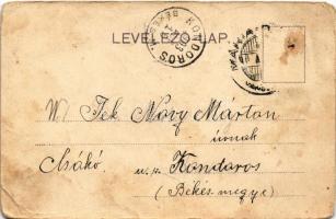 1903 Máriaradna, Radna (Lippa, Lipova); kegytemplom és Solymosi vár. Fischer G. 34. / pilgrimage chu...