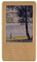 DN "A világ leghíresebb festményei / Georges Seurat 1859-1891. - A Szajna Courbevoie-nál 1885." aranyozott, multicolor Cu emlékérem (35x60mm) T:PP