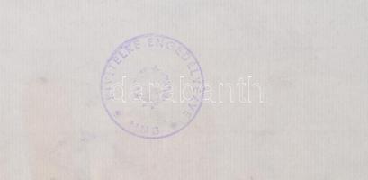 Bér Rudolf (1924-2004): Erdő. Akvarell, papír, jelzett és datált (Bér Rudolf 1974), ajándékozási sor...