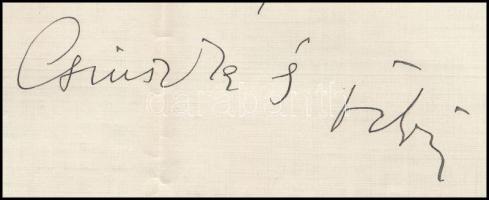 1931 Boncza Berta Csinszka (1894-1934) autográf és férje Márffy Ödön által is aláírt levele Gerő Zsó...