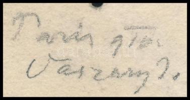 Vaszary János (1867-1939): Párizsi arcok, 1910. Ceruza, papír, jelzett. Noteszlapon. Proveniencia: G...