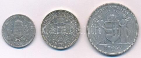 1926. 1P Ag + 1938. 2P Ag "Madonna" + 1930. 5P Ag "Horthy" T:2,2-
Adamo P6, P7,...