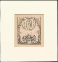 Kozma Lajos (1884-1948): Thais. Fametszet, papír, jelzett a metszeten, paszpartuban, 8×7 cm