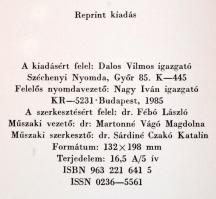 Széchényi István 5 reprint kiadású műve: Hitel, Világ, Stádium, A' kelet népe, Hunnia. Bp., 198...