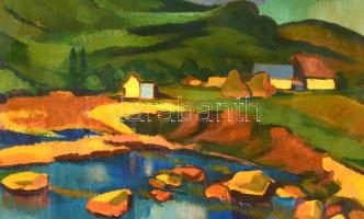 Nagy Oszkár jelzéssel: Folyópart. Olaj, vászon, 50×60 cm