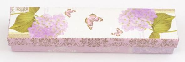 Tenyésztett gyöngy nyaklánc, díszdobozban, h: 40 cm