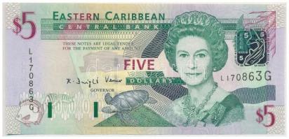 Kelet-Karibi Államok/Grenada 1994. (DN) 5$ T:I East Caribbean States/Grenada 1994. (ND) 5 Dollars C:UNC Krause 31g