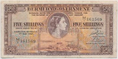 Bermuda 1957. 5Sh T:III Bermuda 1957. 5 Shillings C:F Krause P#18